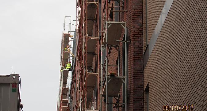 ЖК Большевик (Комплекс апартаментов Большевик), корпус 28 - фасадные работы, вид со стороны Скаковой улицы, фото 4 Квартирный контроль