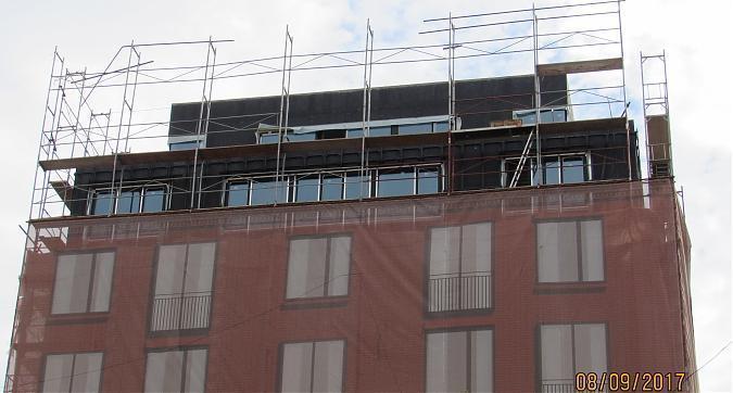 ЖК Большевик (Комплекс апартаментов Большевик), корпус 28 - фасадные работы, вид со стороны Скаковой улицы, фото 5 Квартирный контроль