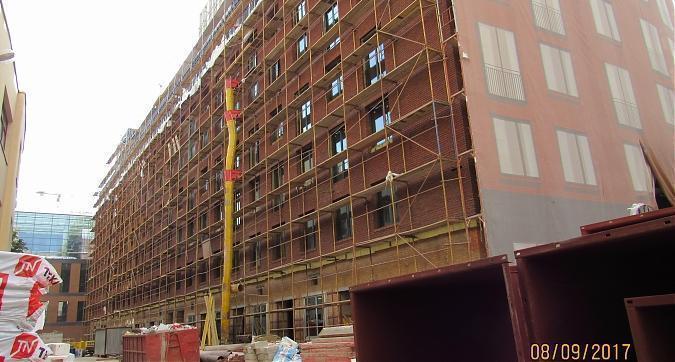 ЖК Большевик (Комплекс апартаментов Большевик), корпус 28 - фасадные работы, вид со стороны Скаковой улицы, фото 1 Квартирный контроль