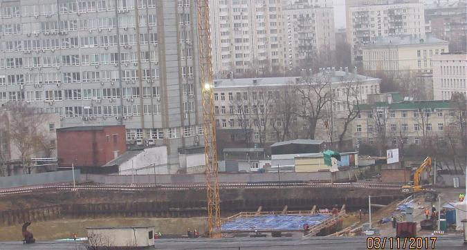 ЖК Серебряный фонтан, работы по обустройству котлована - вид с Новоалексеевской улицы, фото 3 Квартирный контроль