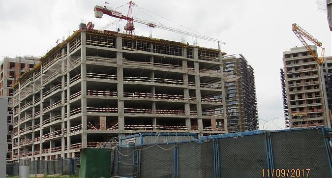 МФК ВТБ Арена Парк, Корпус 7 - монолитные работы на уровне 9-го этажа, вид с улицы Новая Башиловка Квартирный контроль