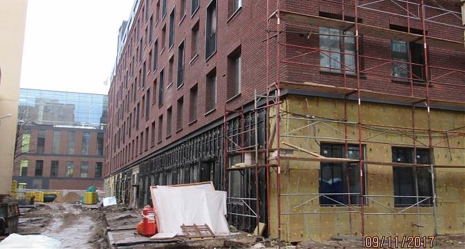 ЖК Большевик (Комплекс апартаментов Большевик), корпус 28 - фасадные работы, вид со стороны Скаковой улицы, фото 1 Квартирный контроль