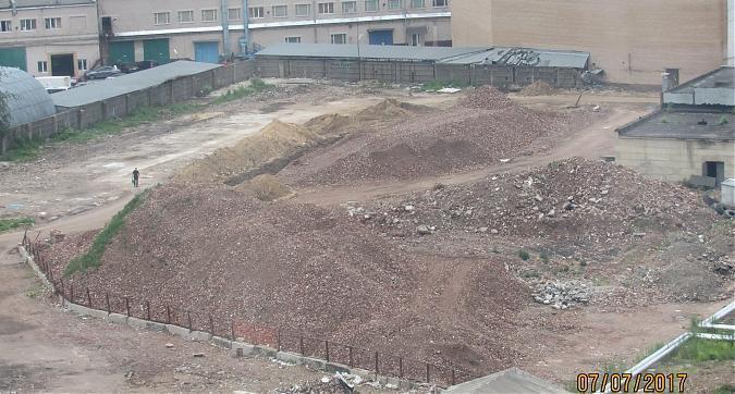ЖК Лефортово Парк, подготовка территории к строительным работам - вид с Красноказарменной улицы Квартирный контроль