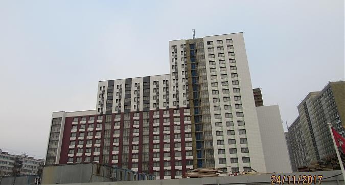 ЖК Город, фасадные работы - вид с улицы 800-летия Москвы на 1-й корпус, фото 2 Квартирный контроль