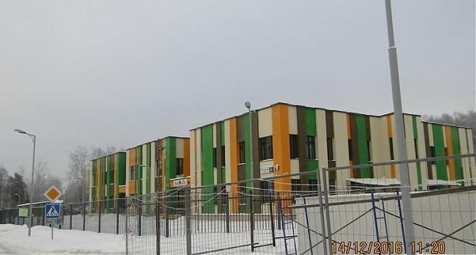 ЖК Загородный квартал - вид на детский сад с территории посёлка Квартирный контроль