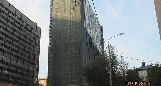 ЖК Ленинский, 38, фасадные работы - вид с Ленинского проспекта, фото 1 Квартирный контроль