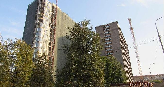 ЖК Ленинский, 38, фасадные работы - вид с Ленинского проспекта, фото 5 Квартирный контроль