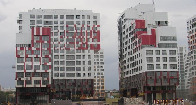 ЖК Ривер парк, 5-й корпус, фасадные работы - вид с Нагатинского затона, фото 1 Квартирный контроль