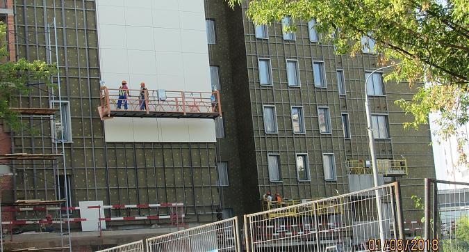 ЖК Дом на Сходненской, фасадные работы - вид с улицы Фабрициуса, фото 1 Квартирный контроль