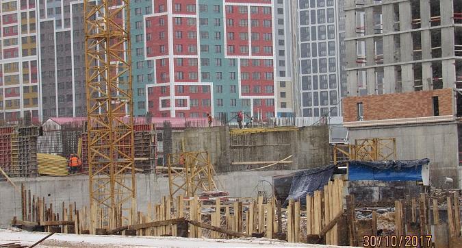 ЖК Столичные поляны, 1-й корпус, монолитные работы, вид с улицы Поляны, фото 2 Квартирный контроль