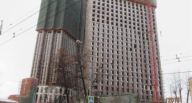 ЖК Пресня Сити, фасадные работы - вид с улицы Пресненский Вал, фото 1 Квартирный контроль