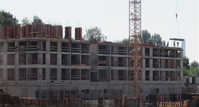 ЖК Петра Алексеева, 12А, корпус 2 -  монолитные работы на уровне 4 этажа, вид с Рябиновой улицы Квартирный контроль