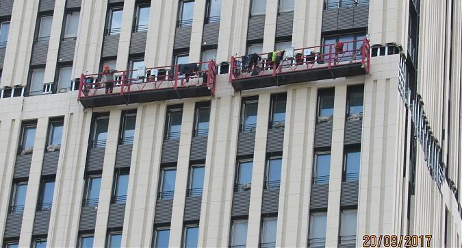 ЖК The MID, облицовочные работы - вид с Ленинского проспекта, фото 2 Квартирный контроль