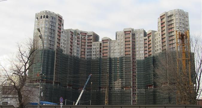 ЖК Династия, корпус 1, фасадные работы, вид с Хорошевского шоссе, фото - 1 Квартирный контроль