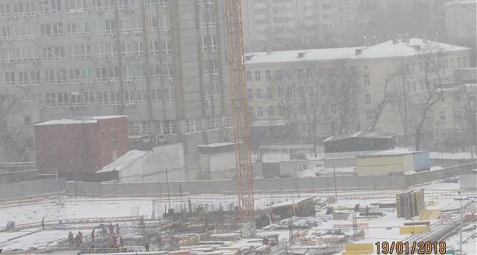 ЖК Серебряный фонтан, монолитные работы - вид с Новоалексеевской улицы, фото 1 Квартирный контроль