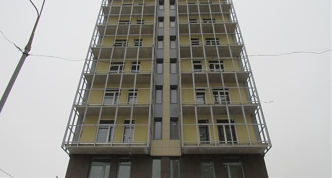 ЖК Янтарь-Apartments (Комплекс апартаментов Янтарь-Apartments), фасадные работы, вид с Левобережной улицы, фото - 2 Квартирный контроль