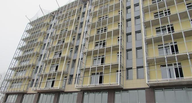 ЖК Янтарь-Apartments (Комплекс апартаментов Янтарь-Apartments), фасадные работы, вид с Левобережной улицы, фото - 5 Квартирный контроль