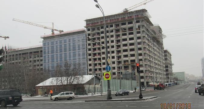 ЖК Искра Парк - монолитные работы и отделочные работы, вид с улицы Маршала Шапошникова, фото 1 Квартирный контроль