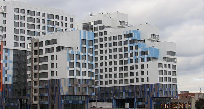 ЖК Ривер парк, 7-й корпус, фасадные работы - вид с Нагатинского затона, фото 1 Квартирный контроль