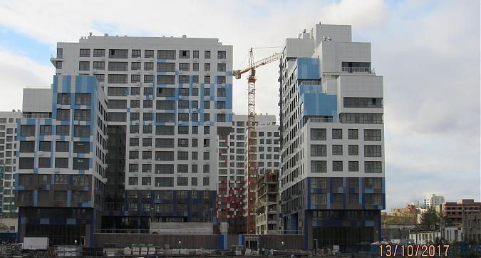 ЖК Ривер парк, 7-й корпус, фасадные работы - вид с Нагатинского затона, фото 2 Квартирный контроль