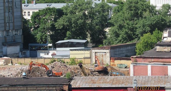 ЖК Серебряный фонтан, очистка территории под строительство - вид с Новоалексеевской улицы Квартирный контроль
