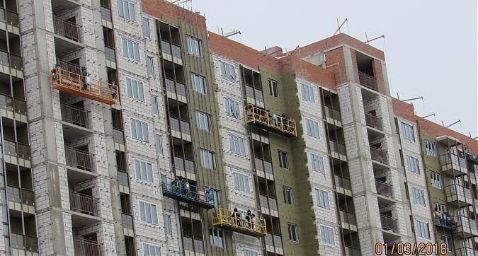 ЖК Новогиреевский, 2-й корпус - фасадные работы, вид с улицы Строителей, фото 2 Квартирный контроль