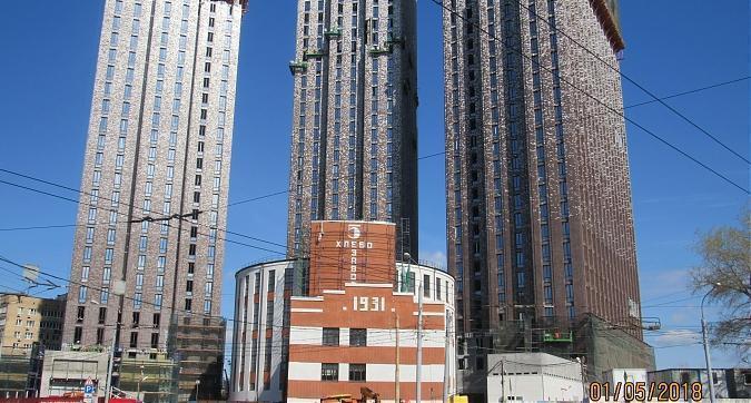 ЖК Пресня Сити, фасадные работы - вид с улицы Пресненский Вал, фото 1 Квартирный контроль
