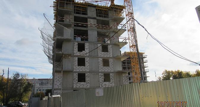 ЖК Люблинский (Дом у сквера) - монолитные работы на уровне 9-го этажа, вид с проспекта 40 лет Октября, фото 8 Квартирный контроль